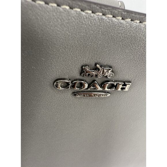 Coach Wallet Gray Leather Slim Organizer NWOT - Picture 1 of 9